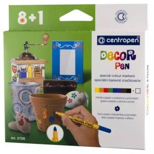 Marker do dekorowania 2738 Decor Pen 9 kolorów. Wydawca: Centropen. Multiszop.pl Opakowanie Marker do dekorowania 2738 Decor Pen 9 kolorów
