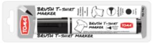 Marker do T-shirtów Brush czarny. Wydawca: TOMA. Multiszop.pl Opakowanie Marker do T-shirtów Brush czarny
