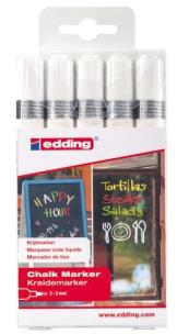 Opakowanie Marker kredowy 2-3mm biały 5szt
