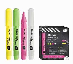Marker kredowy mix (12szt). Wydawca: INTERDRUK. Multiszop.pl Opakowanie Marker kredowy mix (12szt)