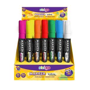 Opakowanie Marker kredowy okrągła końcówka (21szt) STRIGO
