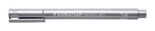 Marker metaliczny 10 szt. srebrny Staedtler. Wydawca: STAEDTLER. Multiszop.pl Opakowanie Marker metaliczny 10 szt. srebrny Staedtler