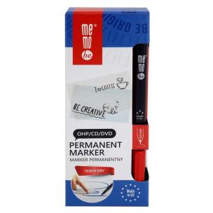 Opakowanie Marker permanentny 0,3mm czerwony (10szt) MemoBe