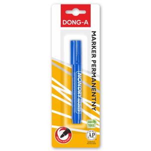 Opakowanie Marker permanentny Dong-a okrągła końcówka niebieski na blistrze