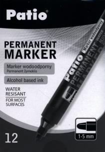 Opakowanie Marker permanentny okrągły czarny 12 sztuk