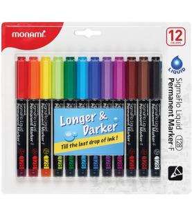 Opakowanie Marker permanentny SigmaFlo 12kol MONAMI