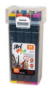 Opakowanie Marker pernamentny dwustronny Art Plus 12 kolorów