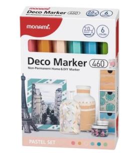 Opakowanie Markery akrylowe Deco Marker 6kol pastel MONAMI