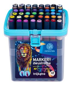 Opakowanie Markery artystyczne trójkątne dwustronne ASTRAPEN 48 kolorów