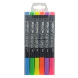 Markery do tekstyliów z cienką końcówką. Wydawca: Marvy. Multiszop.pl Opakowanie Markery do tekstyliów z cienką końcówką