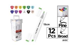 Opakowanie Markery dwustronne Chromax 12 kolorów