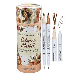 Opakowanie Markery dwustronne cieliste Dual-Tip 24 kolory Peter Pauper Press