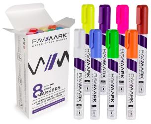 Markery kredowe 8 kolorów. Wydawca: Rawmark. Multiszop.pl Opakowanie Markery kredowe 8 kolorów