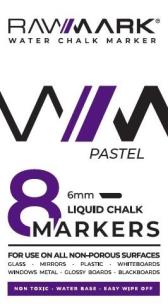 Markery kredowe pastelowe 8 kolorów. Wydawca: Rawmark. Multiszop.pl Opakowanie Markery kredowe pastelowe 8 kolorów