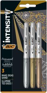Opakowanie Markery metaliczne BIC Intensity 3 kolory blister