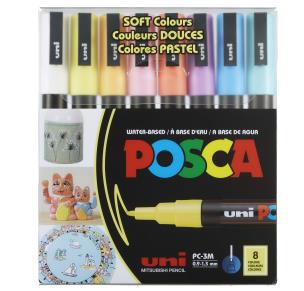 Opakowanie Markery PC-3M soft colors pastelowe kolory Posca Uni