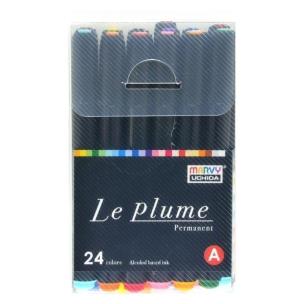 Markery permanentne z końcówką pędzelkową 24szt. Wydawca: Marvy. Multiszop.pl Opakowanie Markery permanentne z końcówką pędzelkową 24szt