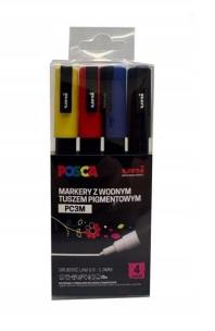 Opakowanie Markery plakatowe PC-3M 4 kolory POSCA UNI