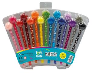 Opakowanie Markery z pomponem 15szt STnux