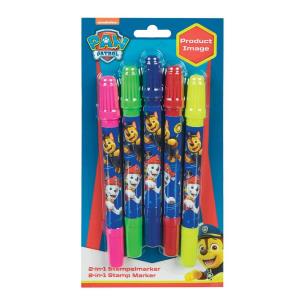 Opakowanie Markery ze stempelkami Psi Patrol 2w1 5el