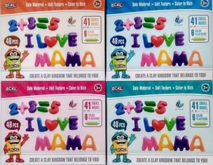 Opakowanie Masa plastyczna literki, cyferki MIX