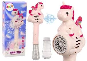 Opakowanie Maszynka do baniek mydlanych różdżka jednorożec