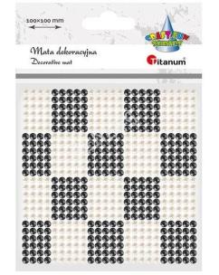 Opakowanie Mata dekoracyjna 10x10cm perełki, kryształki