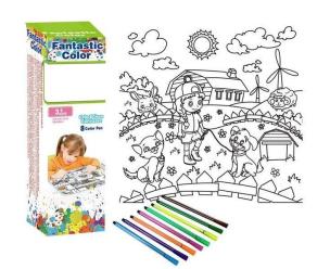 Opakowanie Mata do kolorowania z pisakami 12 kolorów