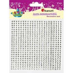 Opakowanie Mata z kryształkami srebrna 2szt