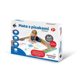 Mata z pisakami wodnymi 120x90cm. Wydawca: Askato. Multiszop.pl Opakowanie Mata z pisakami wodnymi 120x90cm