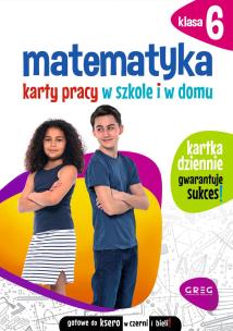 Okładka książki Matematyka. Karty pracy w szkole i w domu. Klasa 6
