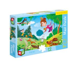 Maxi Puzzle 12 Pieski. Wydawca: MULTIGRA. Multiszop.pl Opakowanie Maxi Puzzle 12 Pieski