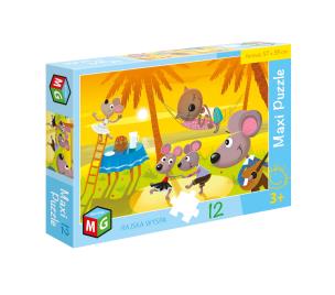 Maxi Puzzle 12 Rajska wyspa. Wydawca: MULTIGRA. Multiszop.pl Opakowanie Maxi Puzzle 12 Rajska wyspa
