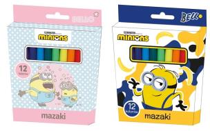 Mazaki 12 kolorów Minionki. Wydawca: Beniamin. Multiszop.pl Opakowanie Mazaki 12 kolorów Minionki