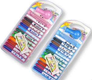 Opakowanie Mazaki dmuchane 12 kolorów + szablon MIX