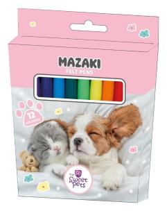 Mazaki The Sweet Pets 12 kolorów. Wydawca: Beniamin. Multiszop.pl Opakowanie Mazaki The Sweet Pets 12 kolorów