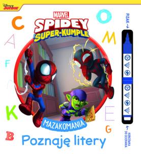 Okładka książki Mazakomania. Poznaję litery. Marvel Spidey i S