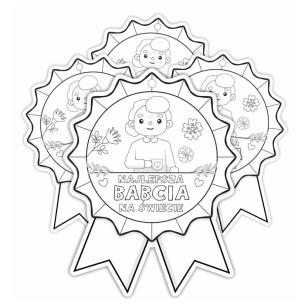 Opakowanie Medal papierowy - Najlepsza babcia 4szt