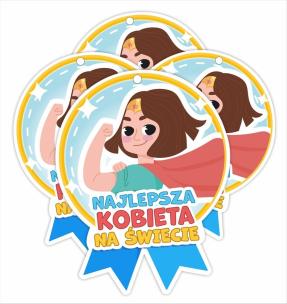 Opakowanie Medal papierowy - Najlepsza kobieta 4szt