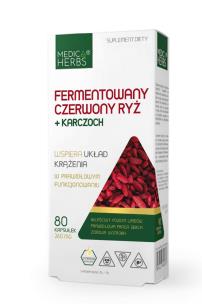 Zdjęcie produktu Medica Herbs Fermentowany czerwony ryż + karczoch 80kaps