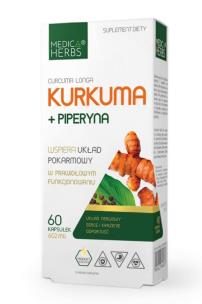Zdjęcie produktu Medica Herbs Kurkuma + piperyna 60kaps