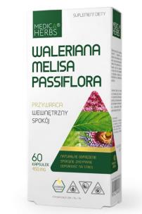 Zdjęcie produktu Medica Herbs Waleriana + melisa + passiflora 60kaps