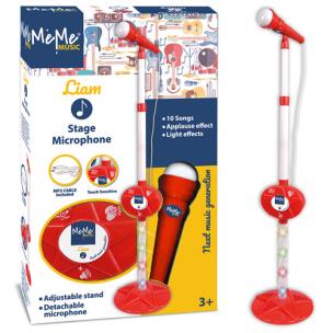 Opakowanie MeMe Music Mikrofon sceniczny ze statywem czerwony