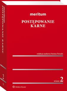 Meritum Postępowanie karne. Autor: Eichstaedt Krzysztof, Świecki Dariusz, Błoński Michał, Augustyniak Barbara, Kurowski Michał, Kasiński Michał, Piotr Misztal. Multiszop.pl Okładka książki Meritum Postępowanie karne