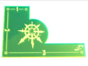 Miarka do gier bitewnych 3, 2, 1, 1/2 cala GC. Wydawca: Crafters. Multiszop.pl Opakowanie Miarka do gier bitewnych 3, 2, 1, 1/2 cala GC