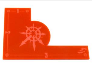 Miarka do gier bitewnych 3, 2, 1, 1/2 cala RC. Wydawca: Crafters. Multiszop.pl Opakowanie Miarka do gier bitewnych 3, 2, 1, 1/2 cala RC