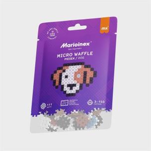 Micro Waffle 111 elementów Piesek. Wydawca: MARIOINEX. Multiszop.pl Opakowanie Micro Waffle 111 elementów Piesek