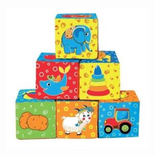 Miękkie kostki - zestaw klocków MC090601-01. Wydawca: Aston Active. Multiszop.pl Opakowanie Miękkie kostki - zestaw klocków MC090601-01