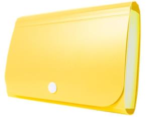 Opakowanie Mini organizer harmonijkowy PP zatrzask żółty