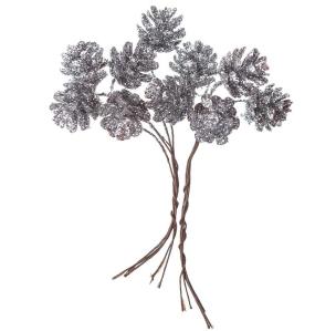 Opakowanie Mini szyszki posrebrzane 10szt